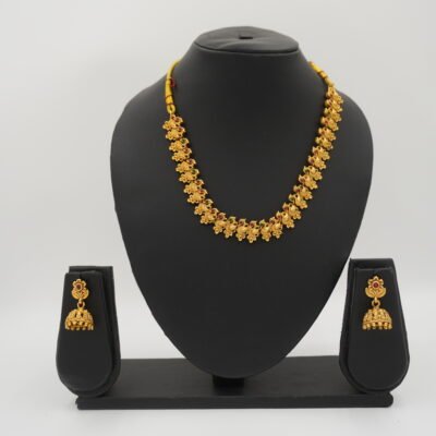 South Indian Gold-Tone Necklace Set